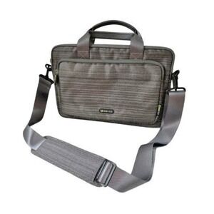 Laptop iPad Tablet Evecase Gray Padded Detachable Shoulder‎ Strap Pockets Zipper
